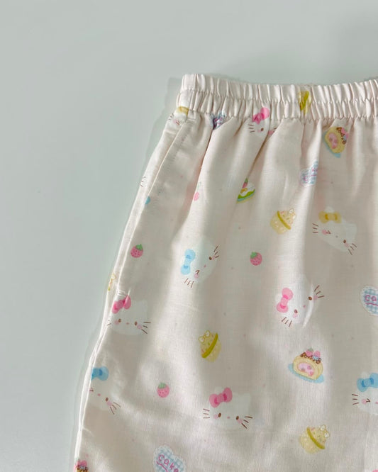 Kitty Pajamas Set (Short Sleeve with Short Pants)