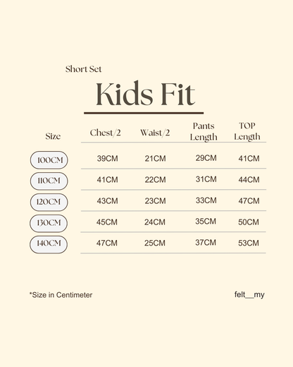 Micky Kids Pajamas Set (Short Sleeve with Short Pants)