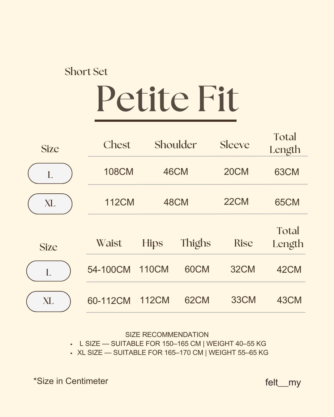 Beige Colour Pajamas Set (Short Sleeve with Short Pants)