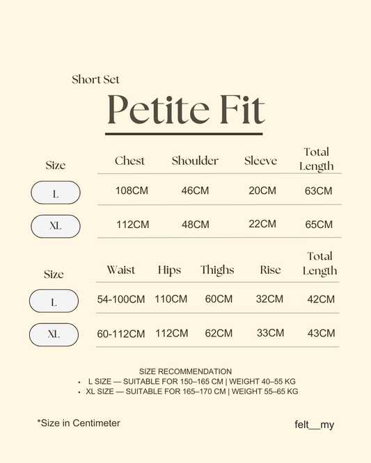 Beige Colour Pajamas Set (Short Sleeve with Short Pants)