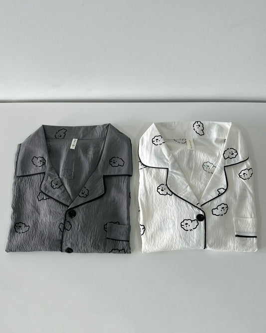 Puppy Couple Pajamas Set (Short Sleeve with Short Pants)