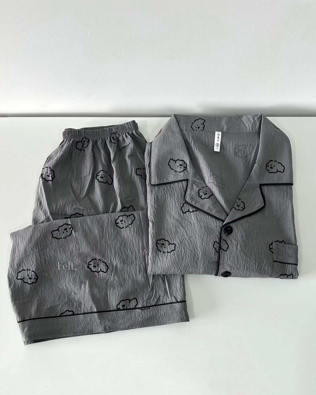 Puppy Couple Pajamas Set (Short Sleeve with Short Pants)