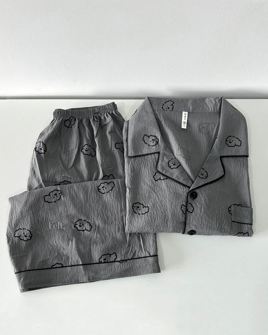 Puppy Couple Pajamas Set (Short Sleeve with Short Pants)