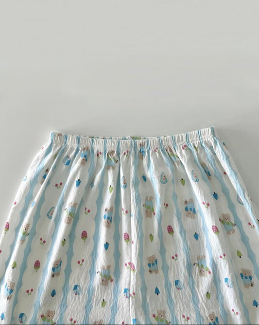 Little Cake Bear Pajamas Set (Short Sleeve with Short Pants）