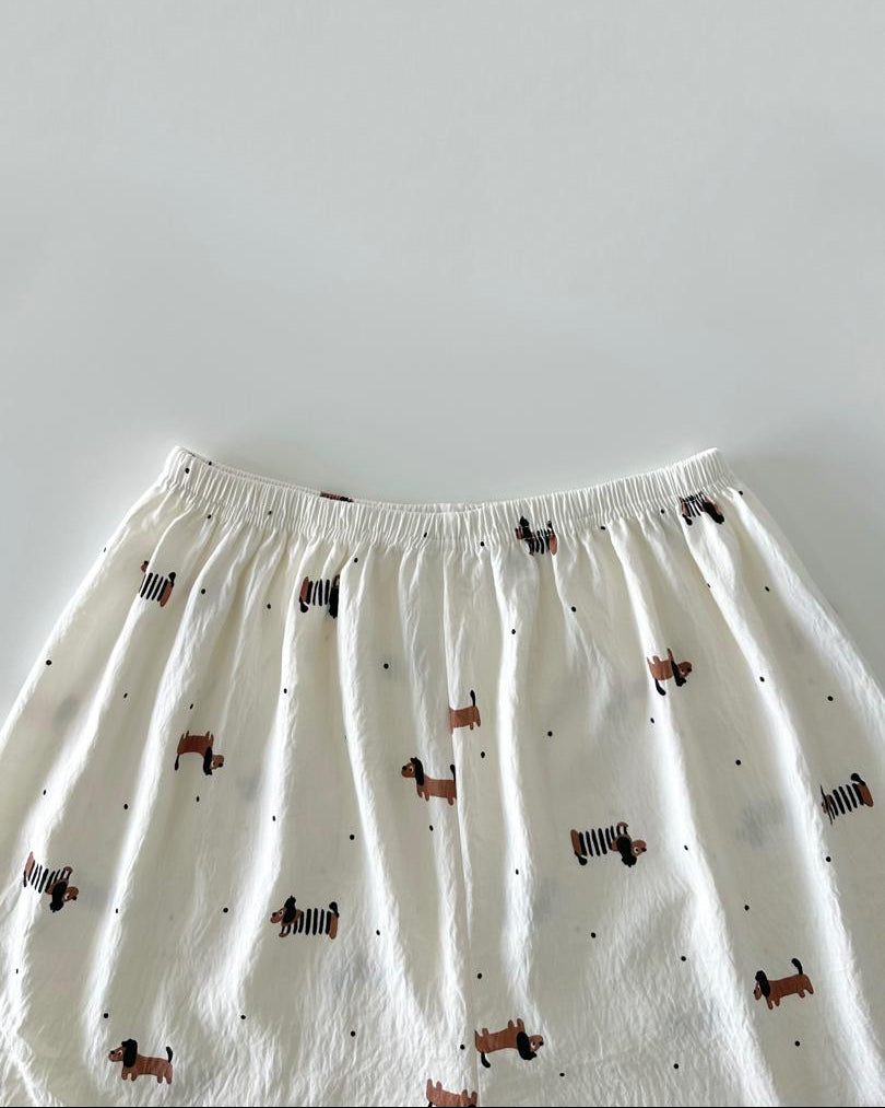 Dachshund Pajamas Set (Short Sleeve with Short Pants)