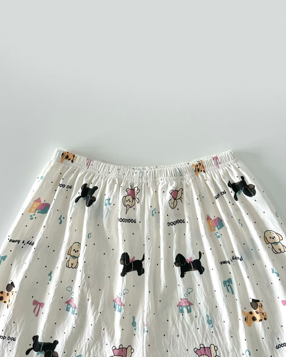 Party Puppy Pajamas Set (Long Sleeve with Long Pants)