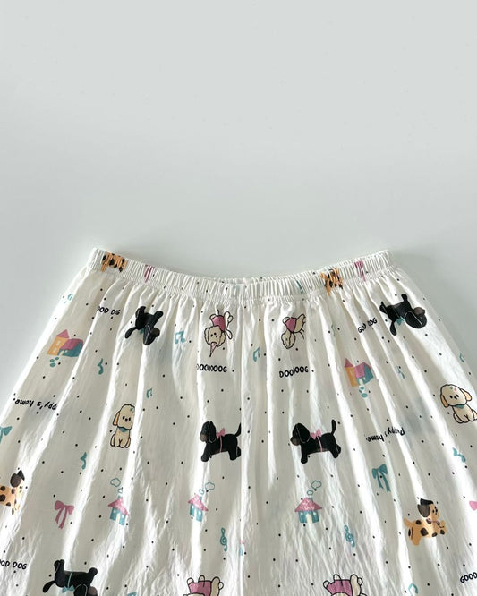 Party Puppy Pajamas Set (Long Sleeve with Long Pants)