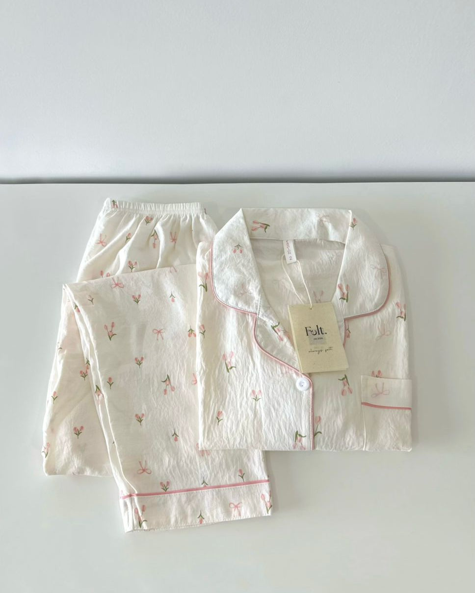 Floral Pajamas Set (Long Sleeve with Long Pants)