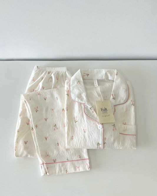 Floral Pajamas Set (Long Sleeve with Long Pants)