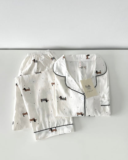 Dachshund Pajamas Set (Long Sleeve with Long Pants)