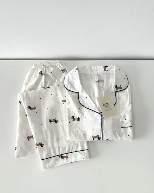Dachshund Pajamas Set (Long Sleeve with Long Pants)
