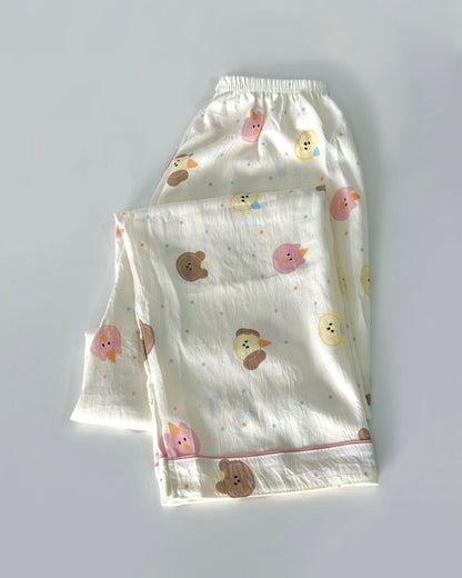 Pink Bear Long Pajamas Pants