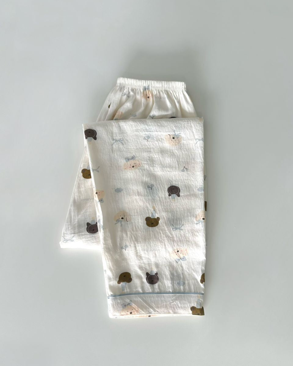 Blue Bear Long Pajamas Pants