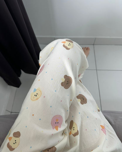 Pink Bear Long Pajamas Pants