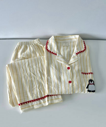 Stripes Penguin Pajamas Set (Long Sleeve with Long Pants)
