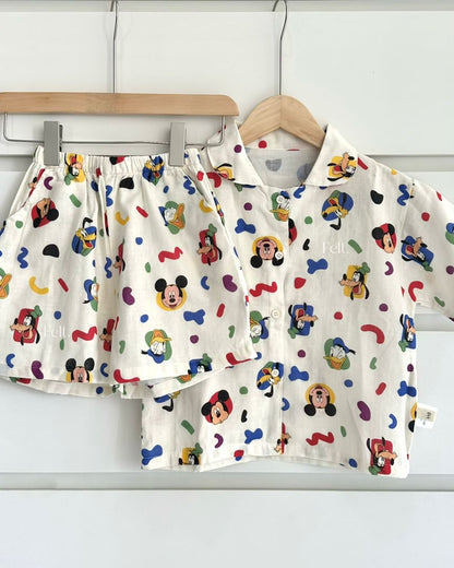 Micky Kids Pajamas Set (Short Sleeve with Short Pants)