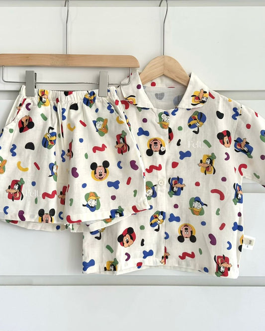 Micky Kids Pajamas Set (Short Sleeve with Short Pants)