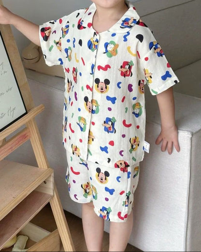 Micky Kids Pajamas Set (Short Sleeve with Short Pants)