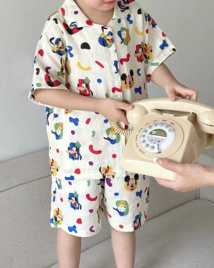 Micky Kids Pajamas Set (Short Sleeve with Short Pants)