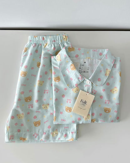Berry Bearie Pajamas Set (Short Sleeve with Short Pants)