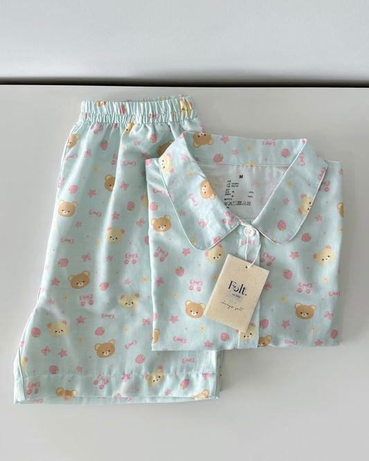 Berry Bearie Pajamas Set (Short Sleeve with Short Pants)