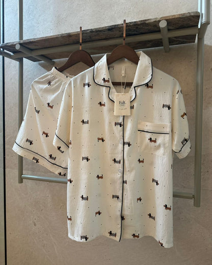Dachshund Pajamas Set (Short Sleeve with Short Pants)