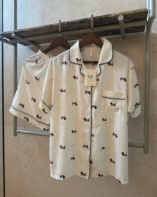 Dachshund Pajamas Set (Short Sleeve with Short Pants)