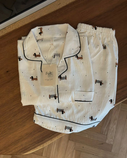 Dachshund Pajamas Set (Short Sleeve with Short Pants)